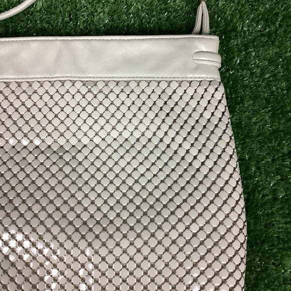 Whiting & Davis Vintage White Mesh Shoulder Bag - Picture 7 of 11